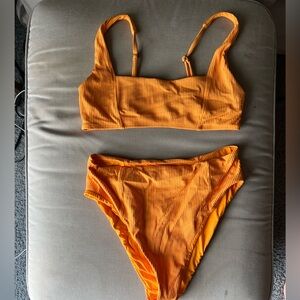 Andie Swim high-waisted bikinis - top is size M, bottom is size L